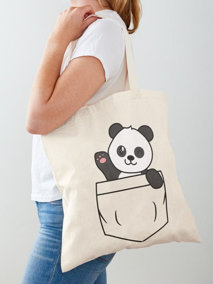 Panda in Control Tote Bag