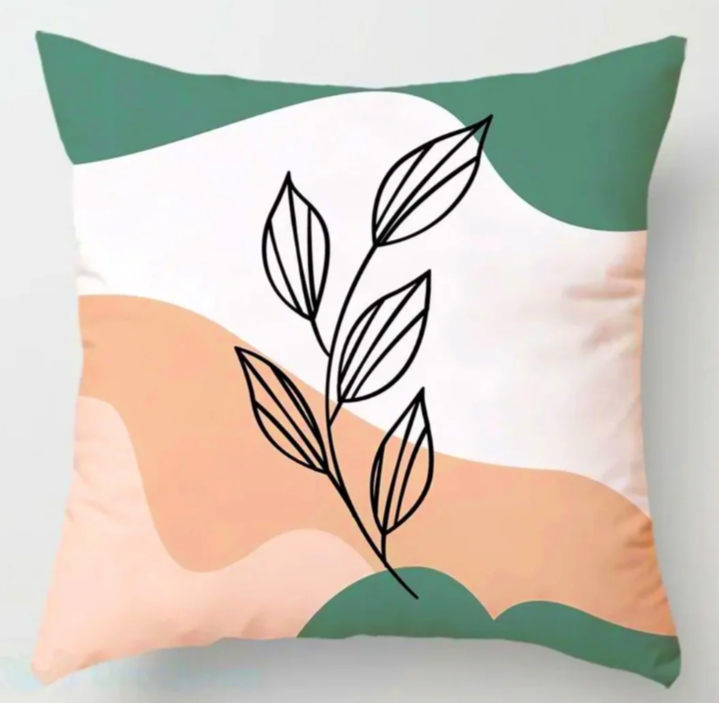 Patio Leaf Cushion Covers Pack of 4