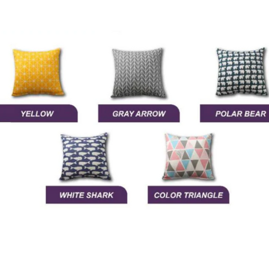 Yellow Line Cushion Covers Pack of 5