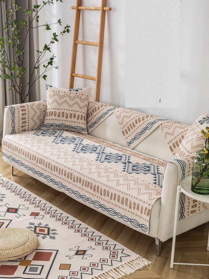 Urban Mosaic Sofa Cover Set With Cushion Covers