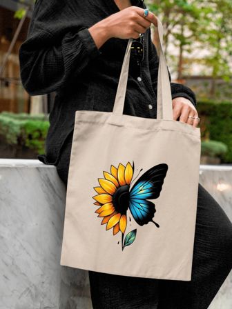 Winged Bloom Tote Bag