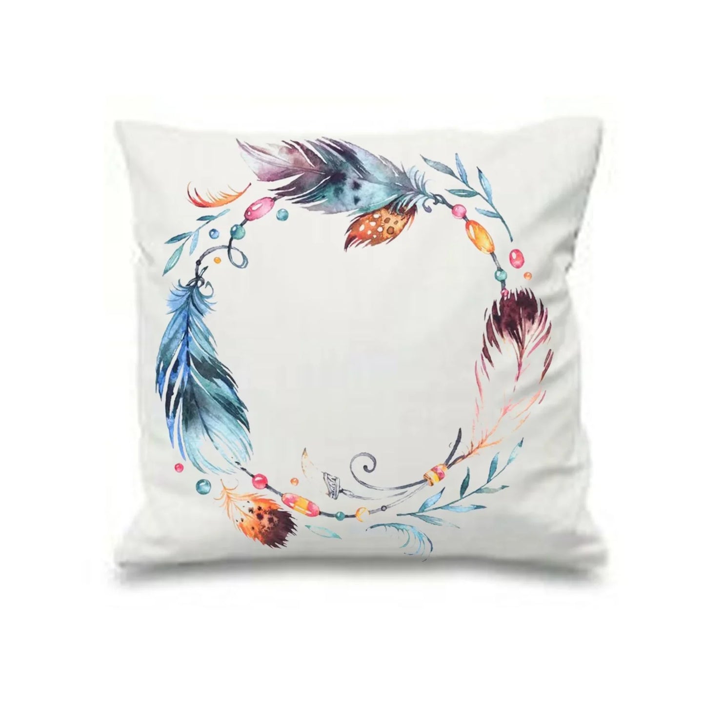 Watercolor Feathers Cushion Covers (Pack of 4)