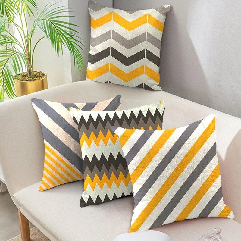 Ash & Gold Cushion Covers Pack of 4