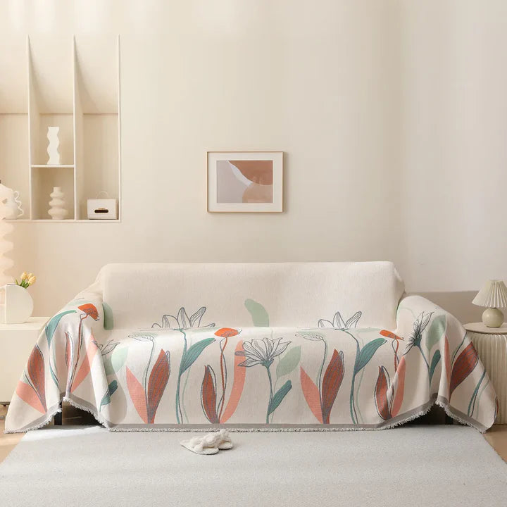 Dual Bloom Sofa Cover