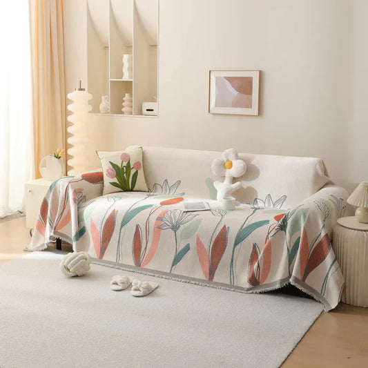 Dual Bloom Sofa Cover