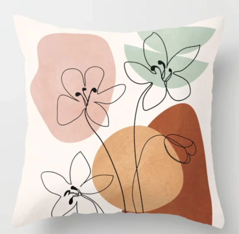 Patio Leaf Cushion Covers Pack of 4