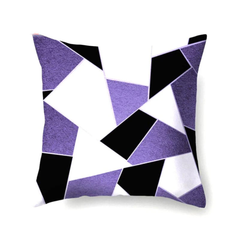 Purple Geometric Cushion Covers Pack of 6