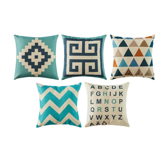 Alpha Geometrical Cushion Covers (Pack of 5)