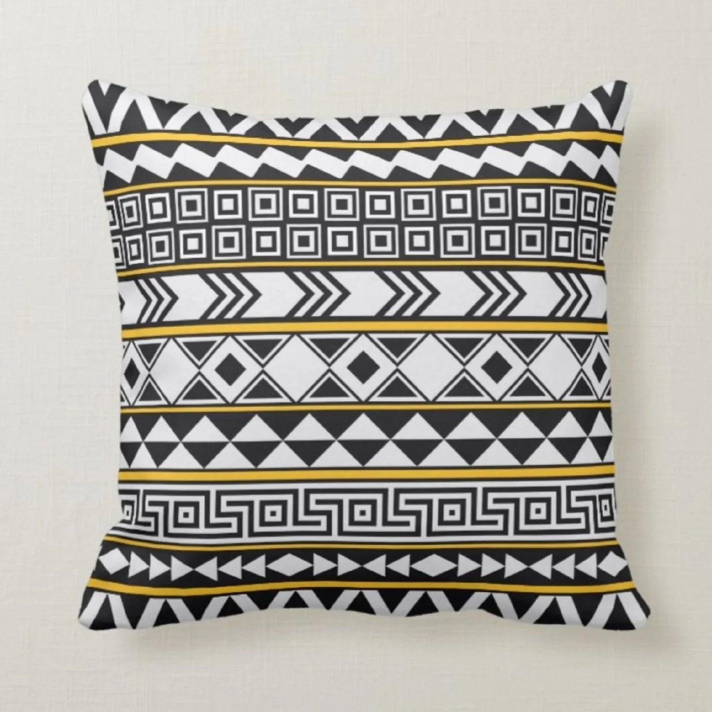 Aztec Black Cushion Cover (Pack of 4)