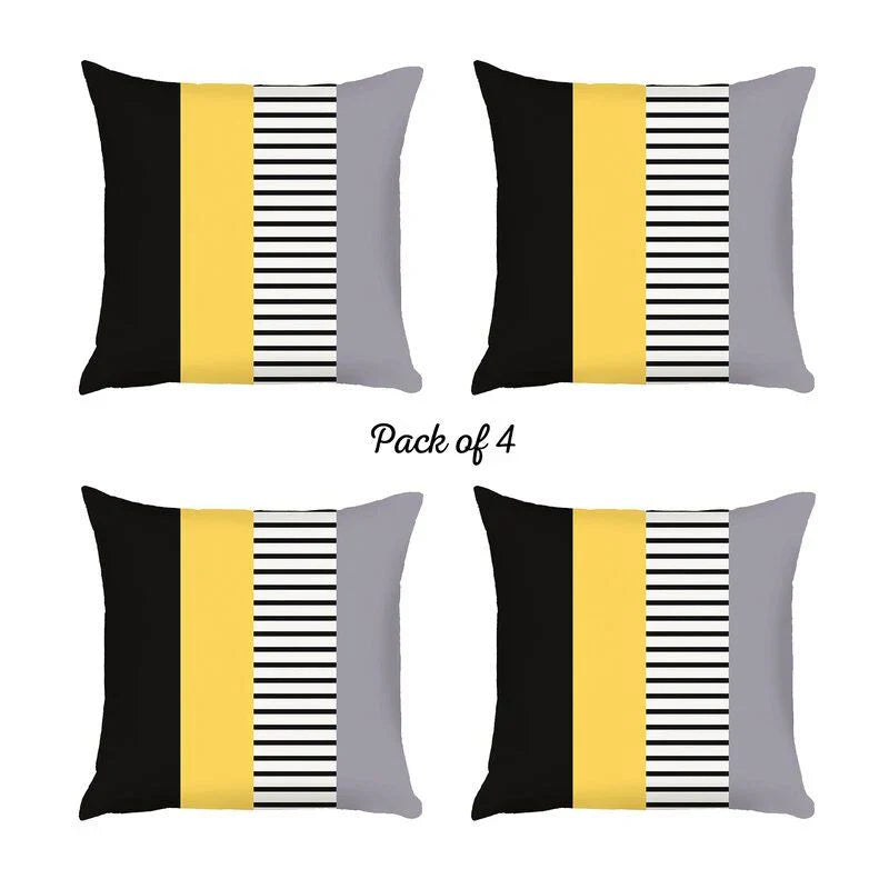 Scandi Geometric Pillow Cover Pack of 4