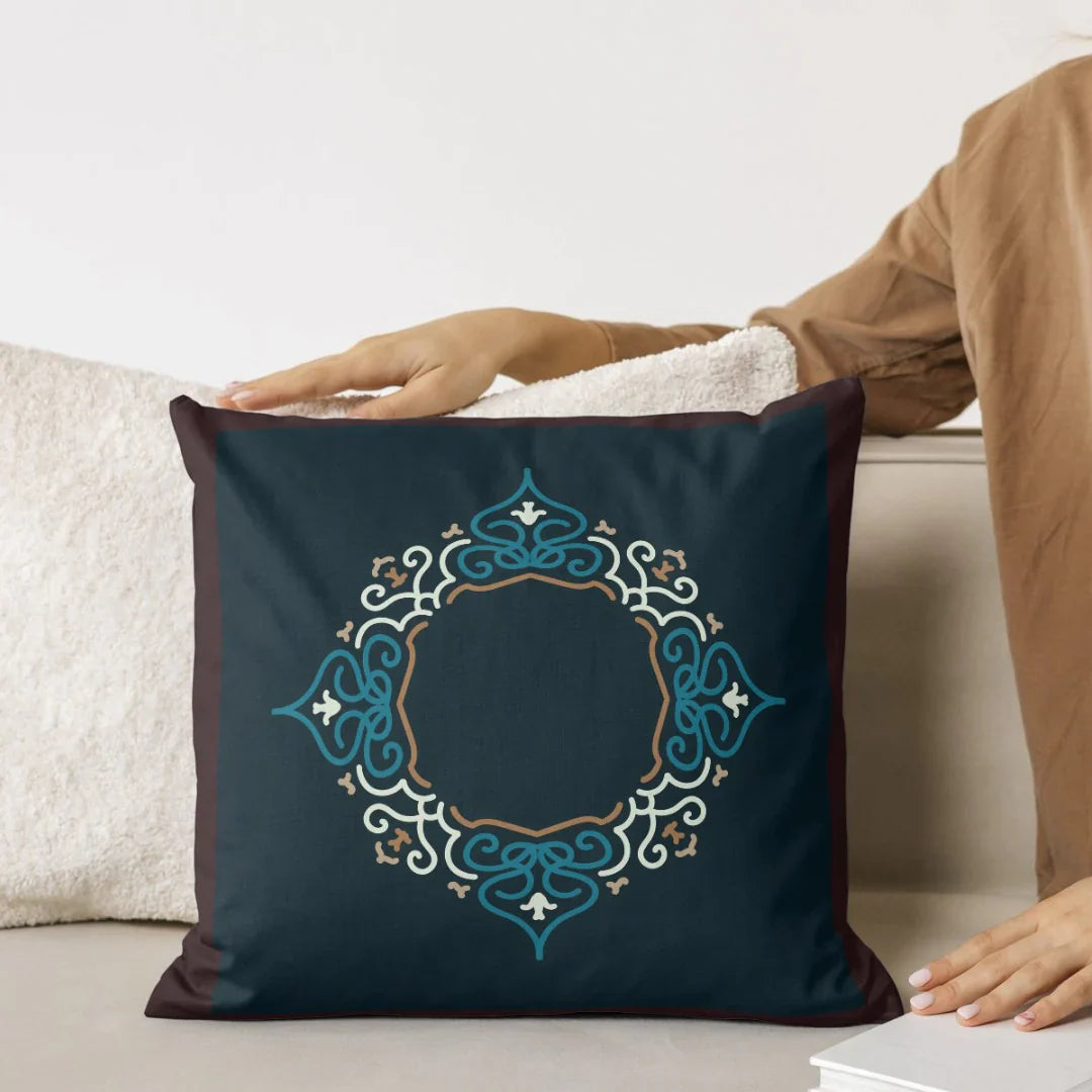 Timeless Azure (Blackish) Cushion with Filling