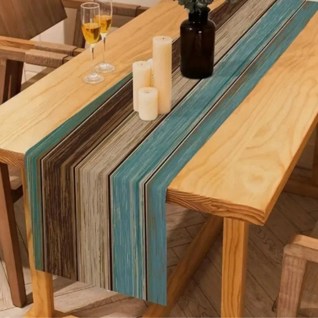 Rustic Burlap Table Runner With Mates