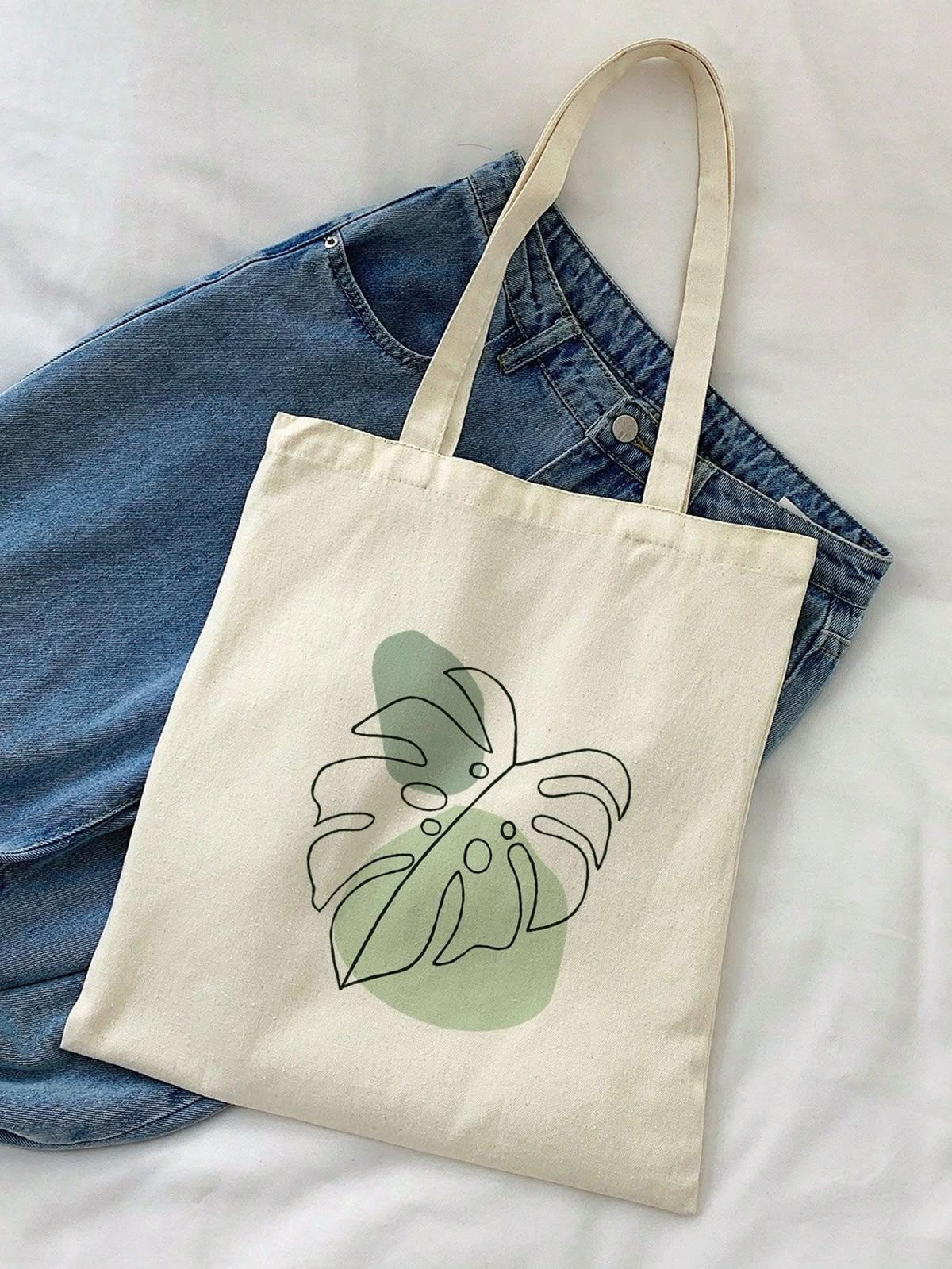 Monstera Minimalist Tote Bag