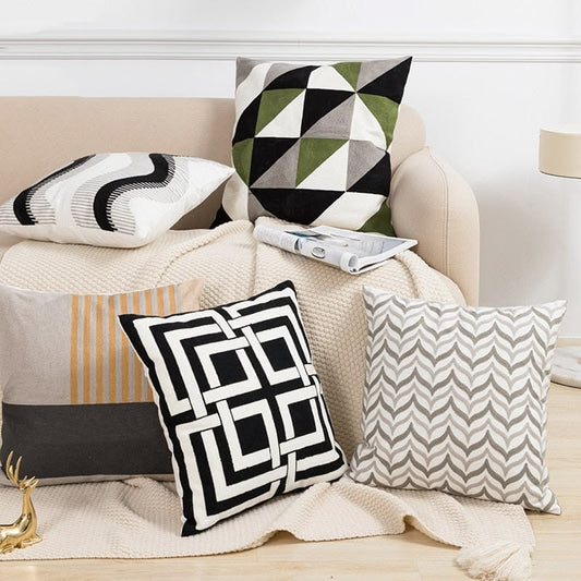 Abstract Striped Cushion Cover Pack of 4